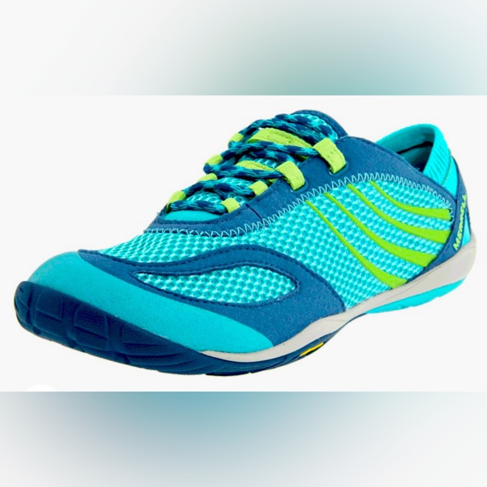 Merrell Women’s Barefoot Pace Running shoe in Caribbean Sea, size 7.